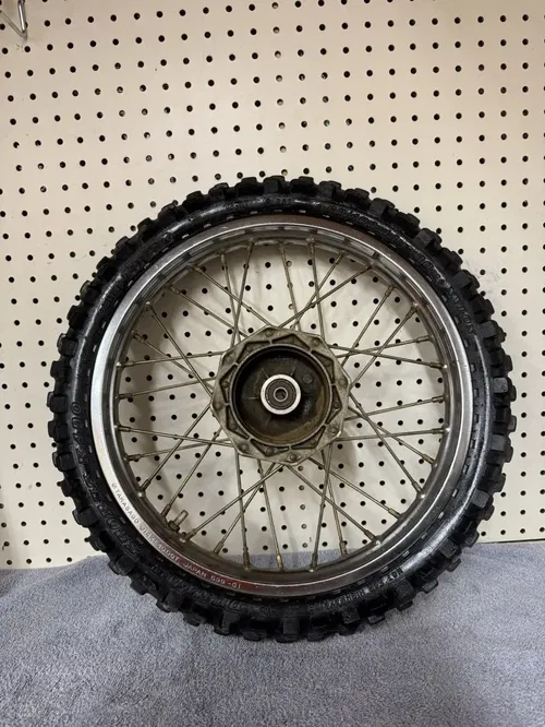 2009 KAWASAKI KLX110 14" FRONT WHEEL ASSY COMPLETE OEM, (2002-2025)