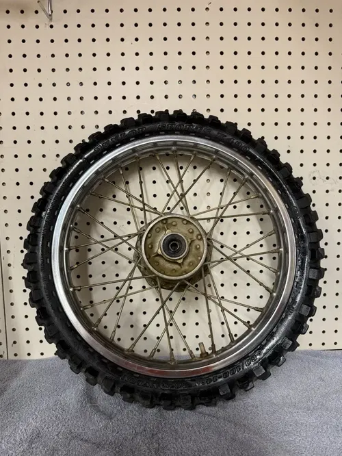 2009 KAWASAKI KLX110 14" FRONT WHEEL ASSY COMPLETE OEM, (2002-2025)