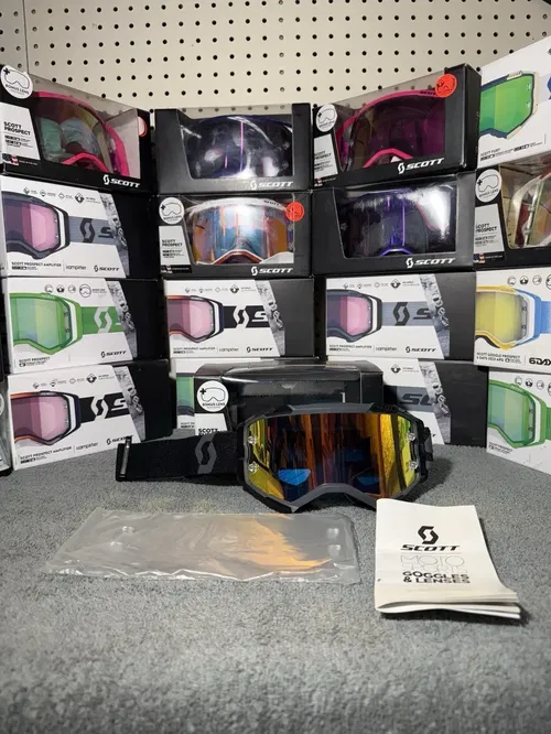 SCOTT FURY MOTOCROSS MX GOGGLES BLACK - ORANGE CHROME MIRROR LENS NEW