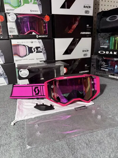 Scott USA Prospect MX Goggle Pink Black Pink Chrome Lens