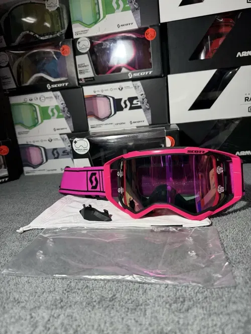 Scott USA Prospect MX Goggle Pink Black Pink Chrome Lens