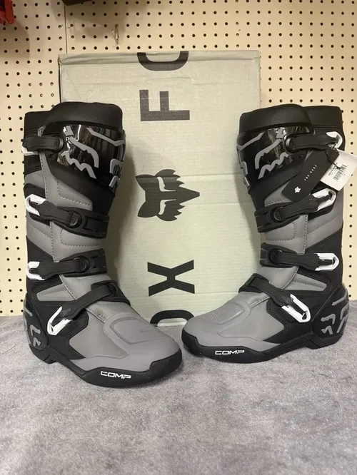 NEW Unreleased Fox Racing Comp Boots Size 10 Grey/Black