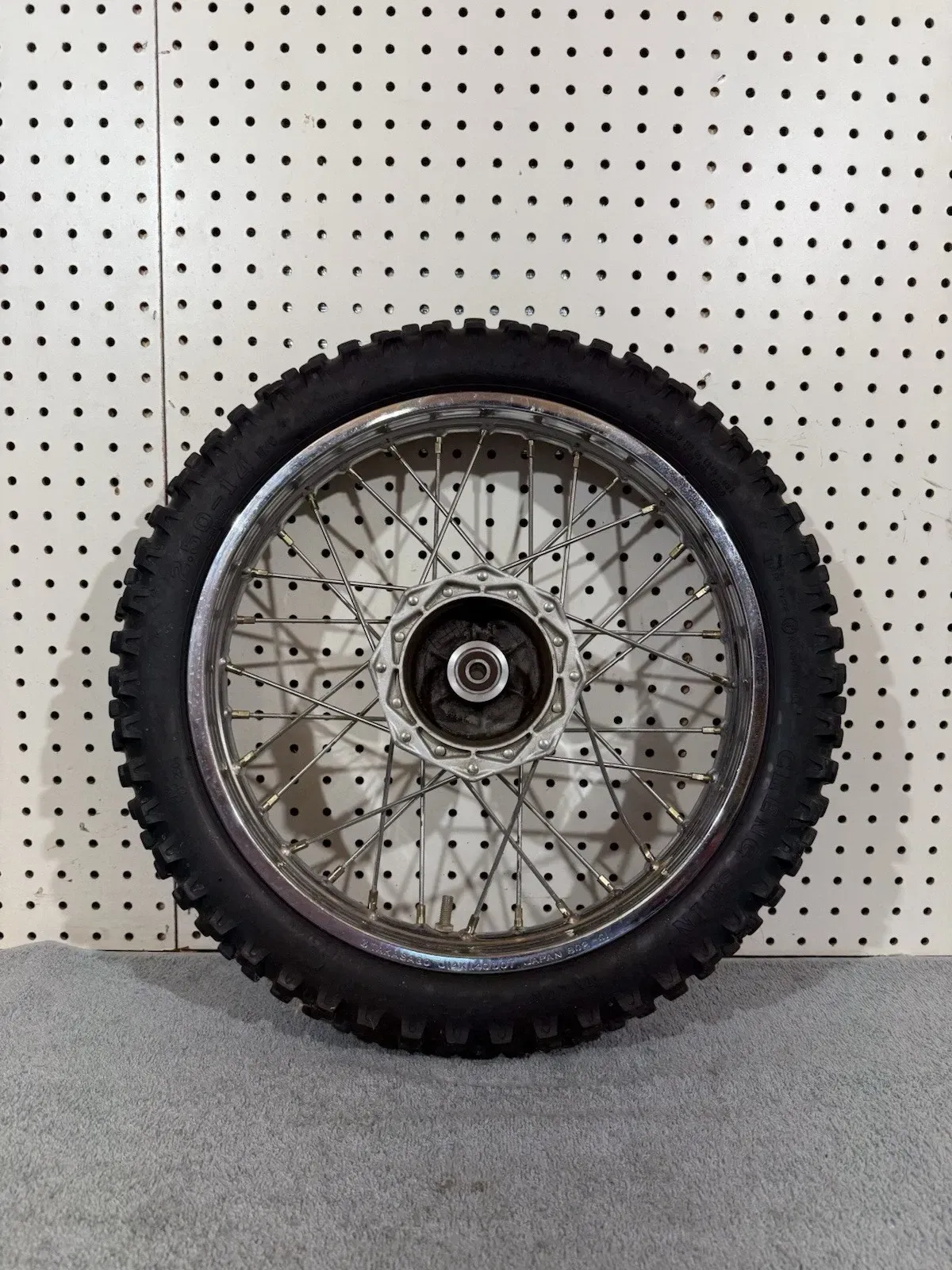 2008 KAWASAKI KLX110 14" FRONT WHEEL ASSY COMPLETE OEM, (2002-2025)