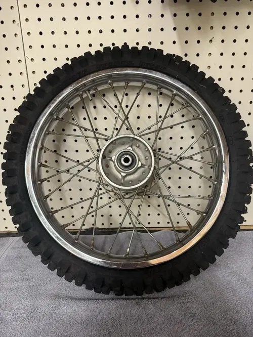 2007 KAWASAKI KLX110 14" FRONT WHEEL ASSY COMPLETE OEM, (2002-2025)