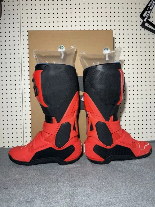 Fox Racing Instinct Motocross Boots Ultratac TPU Plating Size  10.5 Flo Red