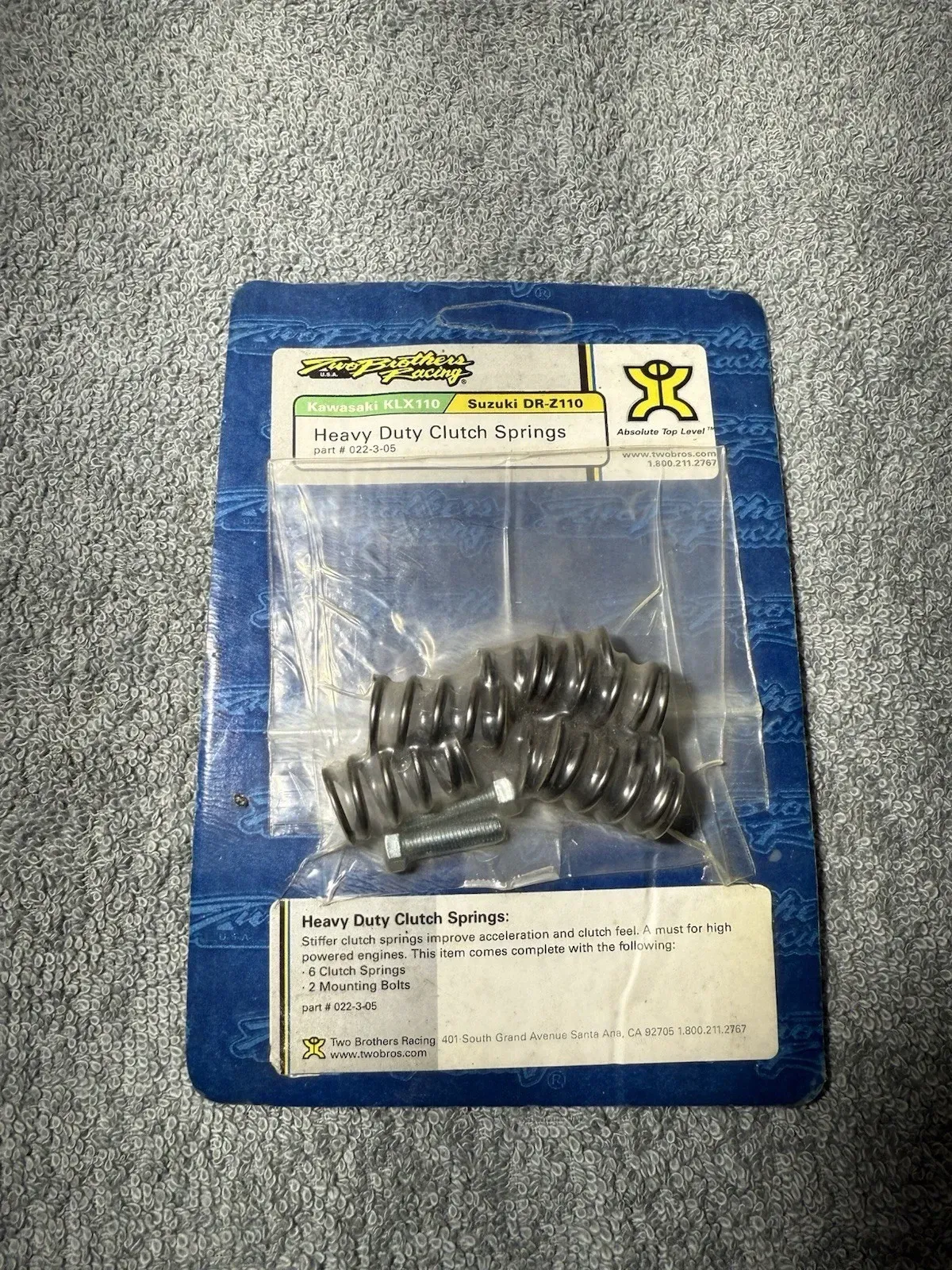 KLX 110 / DRZ 110 Rare Two Brothers Racing HD Clutch Spring Kit NOS Springs Bolt
