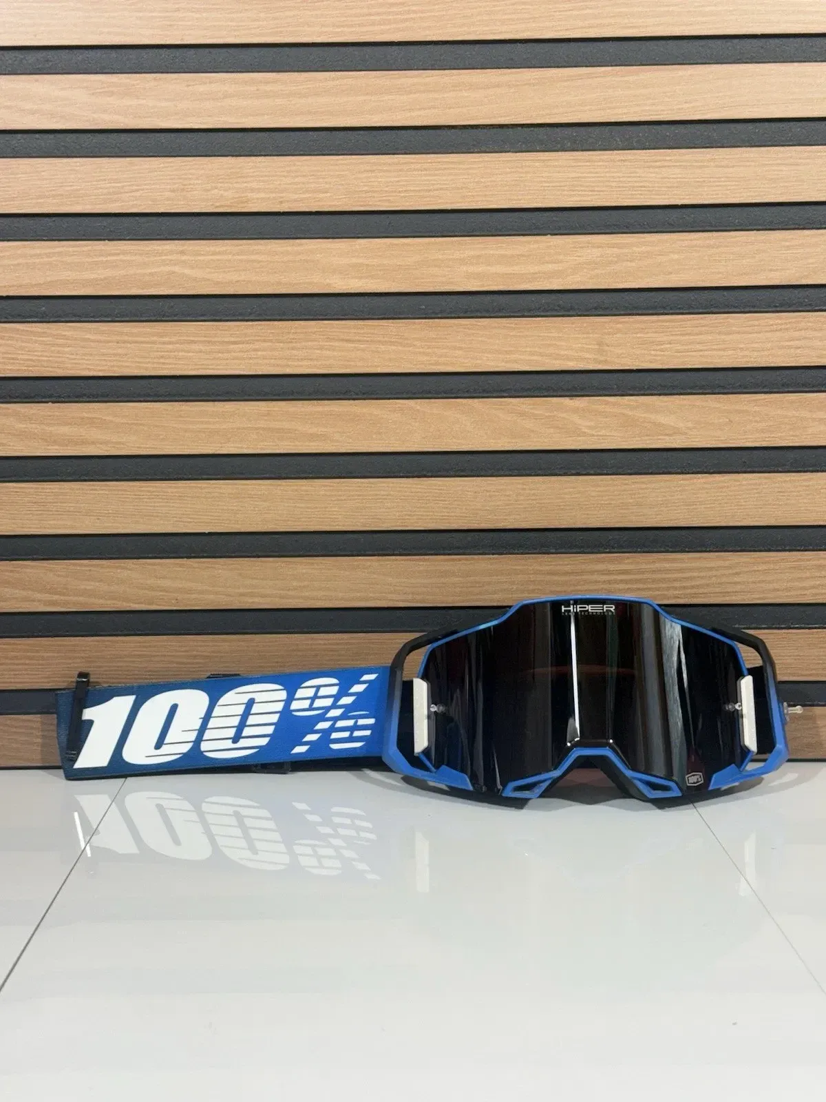 100% ARMEGA GOGGLE RockChunk Blue / Black - Dark Smoke Tinted Lens