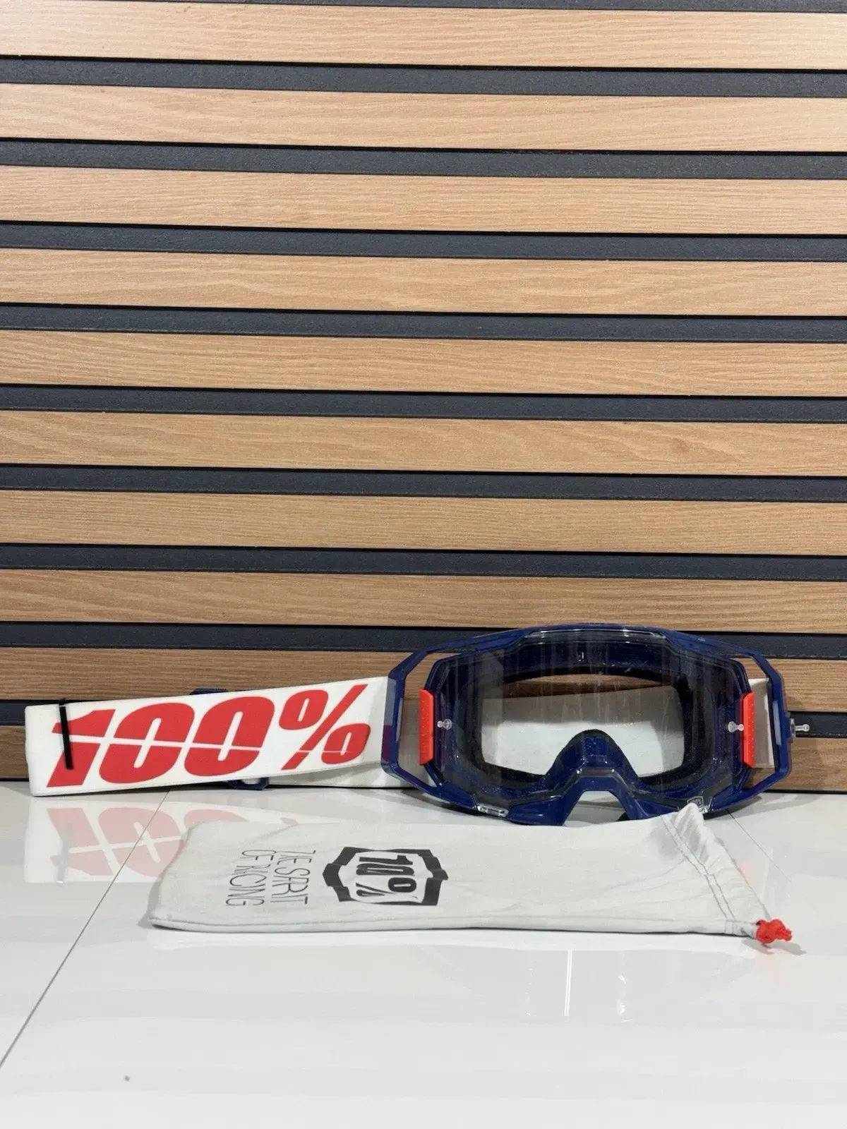 100% Armatic Goggle Mach Z Blue / Red / White - Clear Lens