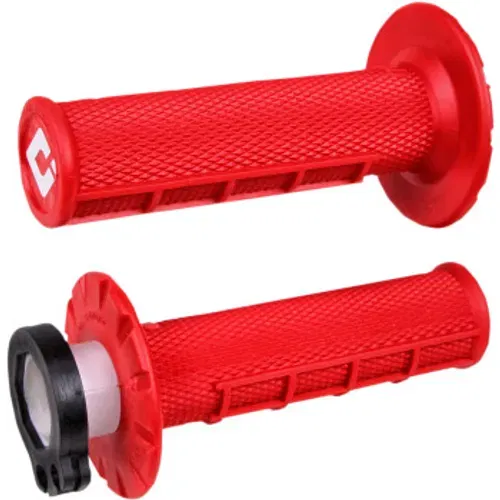 ODI V2 Half Waffle Lock-On Grips - Red