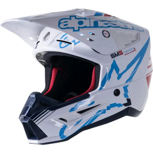Alpinestars SM5 Action Helmet - White/Cyan/Black