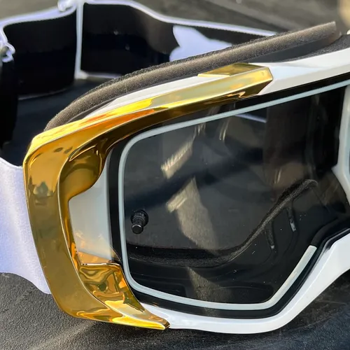 Fox Vue Stray MX Goggles - White/Gold