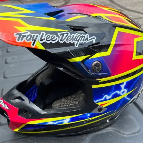Troy Lee Designs SE5 Carbon Helmet - Lightning - Medium