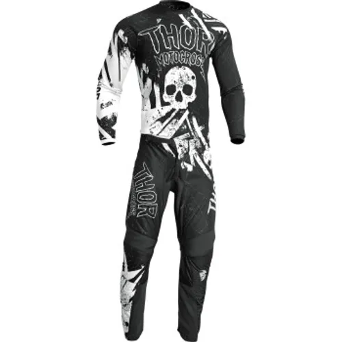 Thor Youth Sector Gnar Gear Combo - Black/White