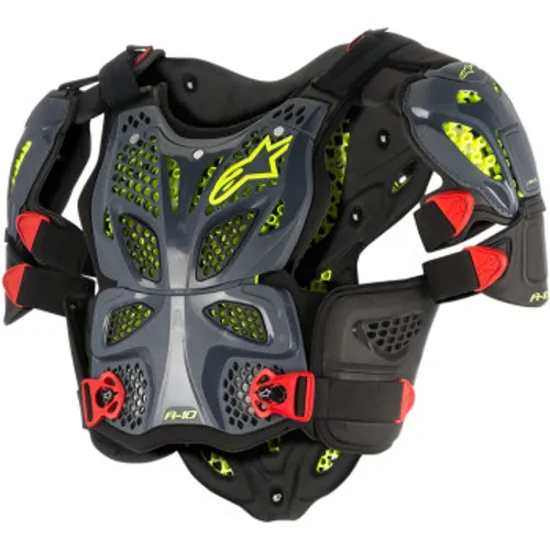 Alpinestars A-10 Full Chest Protector - Black/Red - Small