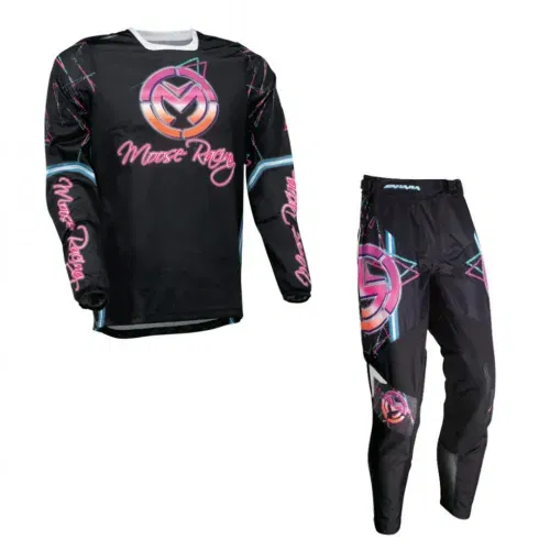 2023 Moose Racing Sahara Gear Combo - Black/Pink - Small / 28