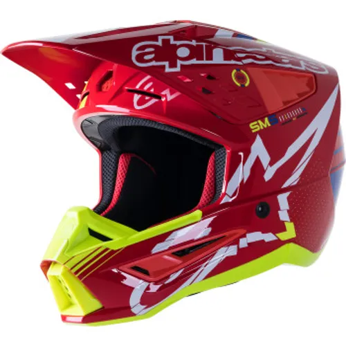Alpinestars SM5 Action Helmet - Red/White/Fluo Yellow