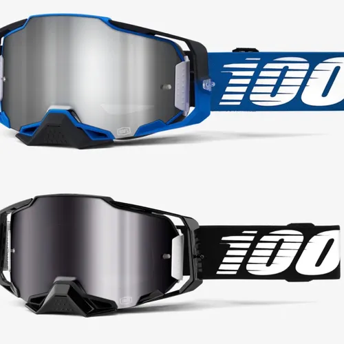 2 - 100% Armega Goggles - Blue / Black