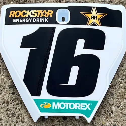 Acerbis Front Number Plate w/ #16 Rockstar Energy Decal
