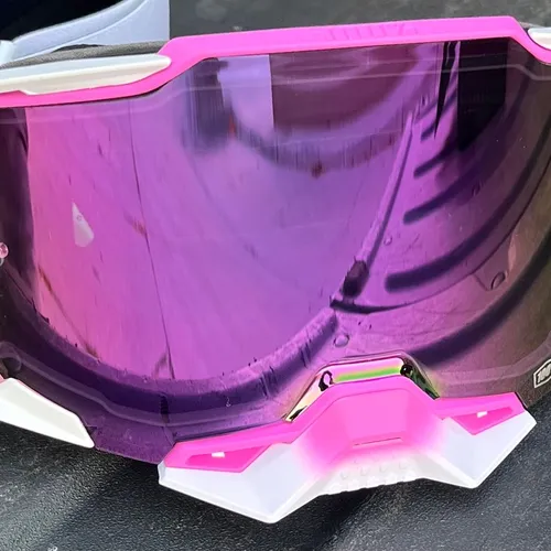 100% Armega Goggles - Pink/White