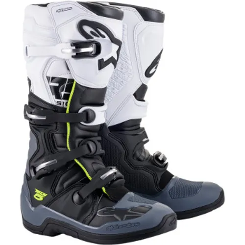 Alpinestars Tech 5 MX Boots - Black/Dark Gray/White