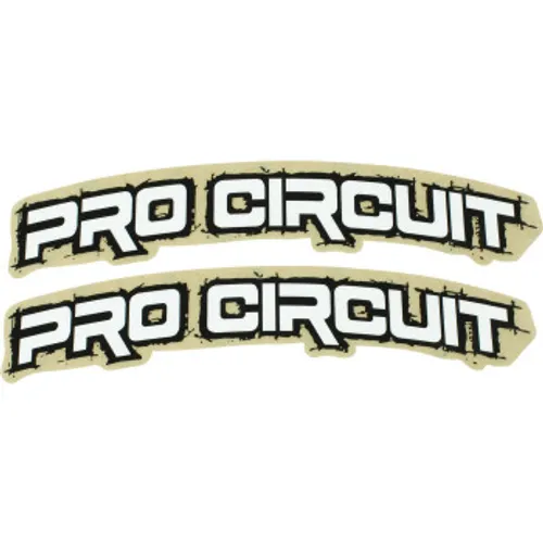 Pro Circuit  Retro Front Fender Decals - White