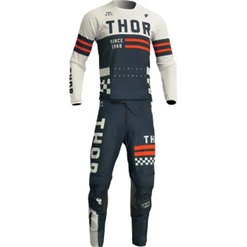 Thor Pulse Combat Gear Combo - Midnight/Vintage White - Medium / 32