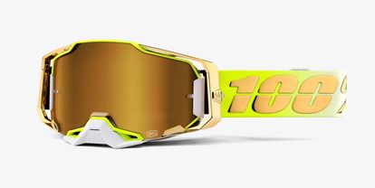 100% Armega Goggles - Yellow / Chrome Gold