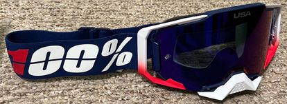 100% Armega MXON Goggles - Red/White/Blue
