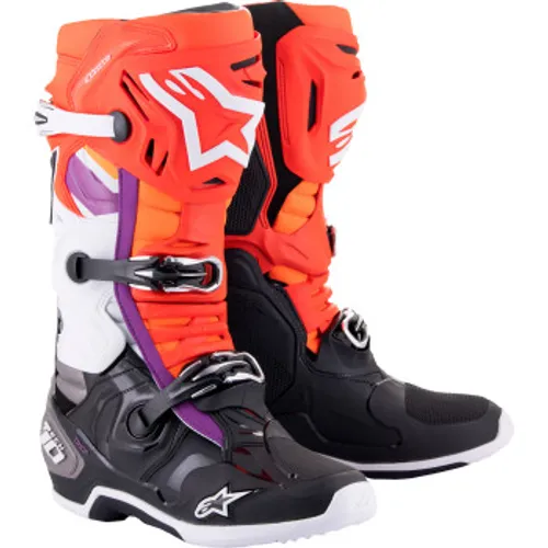 Alpinestars Tech 10 MX Boots - Black/Red/Orange/White