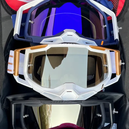 4 - 100% Racecraft 2 Goggles w/ Goggle Bag