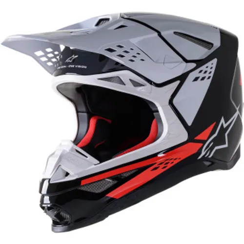 Alpinestars M8 Supertech Factory Helmet - Black/White/Red