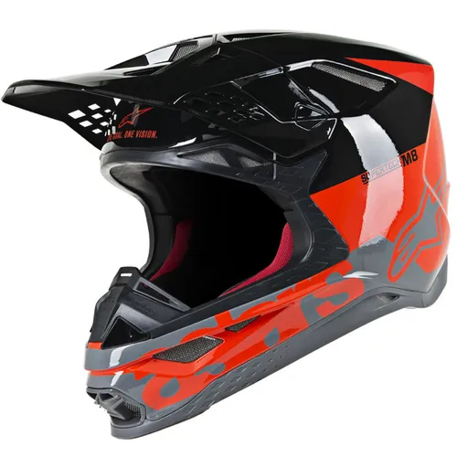 SALE! Alpinestars SM8 Radium MX Helmet - Red/Black - Large