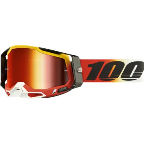 New! 100% Racecraft 2 Goggles - Ogusto w/ Red Mirror Lens