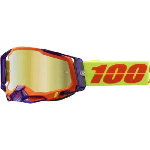 New! 100% Racecraft 2 Goggles - Panam w/ Gold Mirror Lens