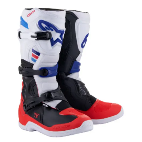 Alpinestars Tech 3 MX Boots - White/Red/Blue
