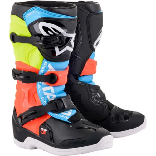 Alpinestars Youth Tech 3s Boots - Black/Yellow/Red