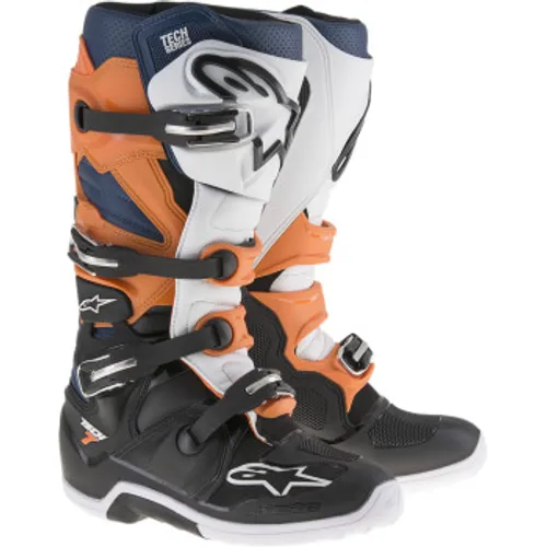 Alpinestars Tech 7 MX Boots  - Black/Orange/White - Size 13
