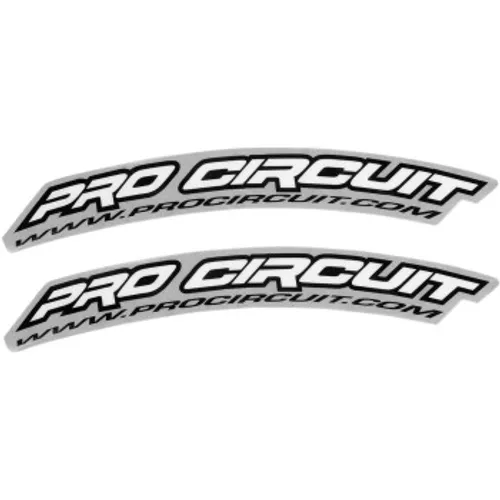 Pro Circuit  Front Fender Decals - White