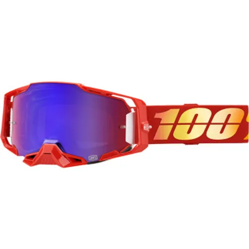 100% Armega Goggles - Nuketown w/ Red/Blue Mirror Lens