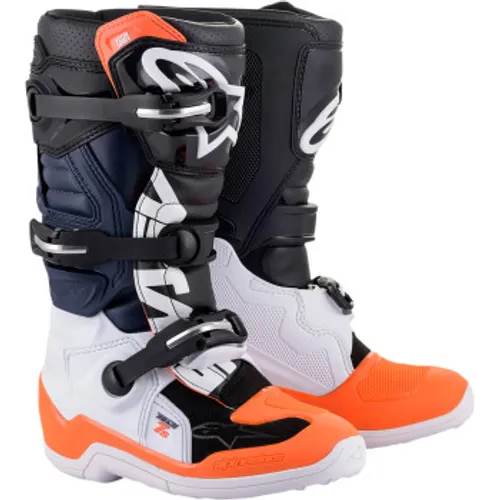 Alpinestars Tech 7s Youth Boots - Black/White/Orange