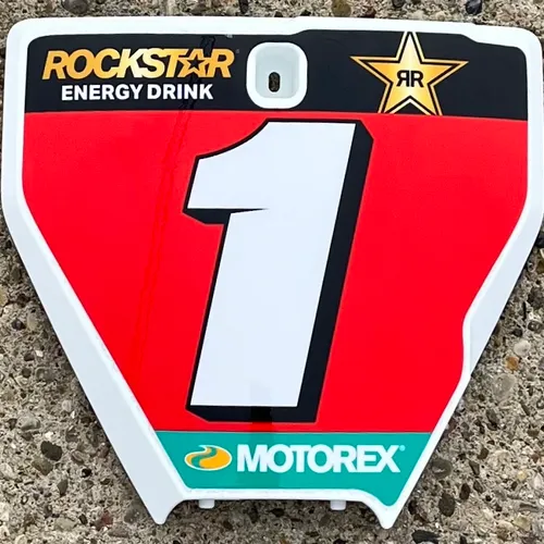 Acerbis Front Number Plate w/ #1 Rockstar Energy Decal