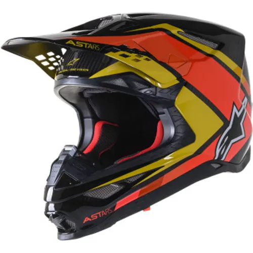 Alpinestars Supertech M10 Carbon Meta2 Helmet - Black/Yellow