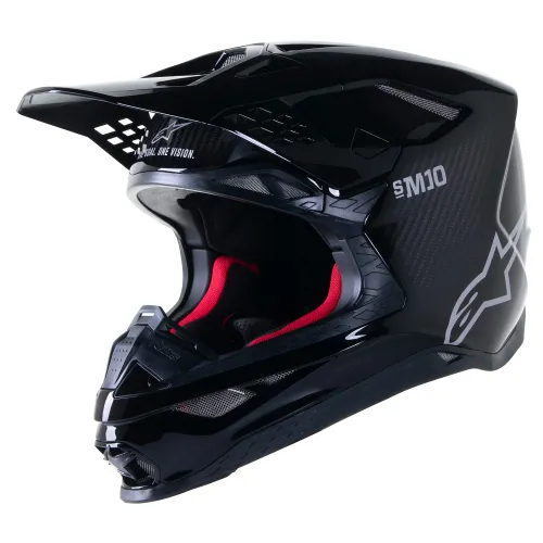Alpinestars Supertech M10 Helmet - Gloss Black/Carbon