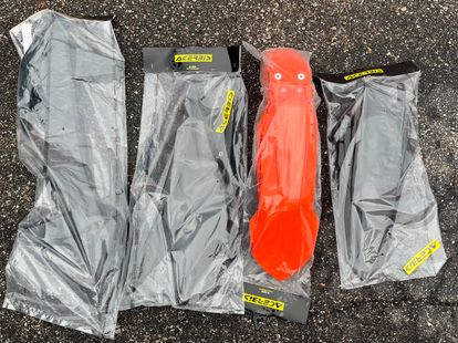 Acerbis Plastic Kit - Black/Orange - KTM250SXF/450SXF