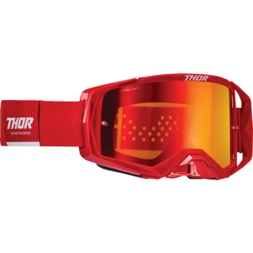 Thor Activate MX Goggles - Red/White w/ Mirror Lens