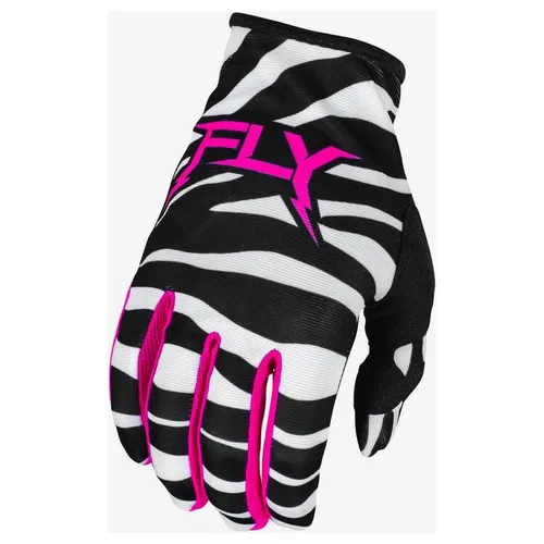 2024 Fly Racing Lite Uncaged Gloves - Black/White/Neon Pink