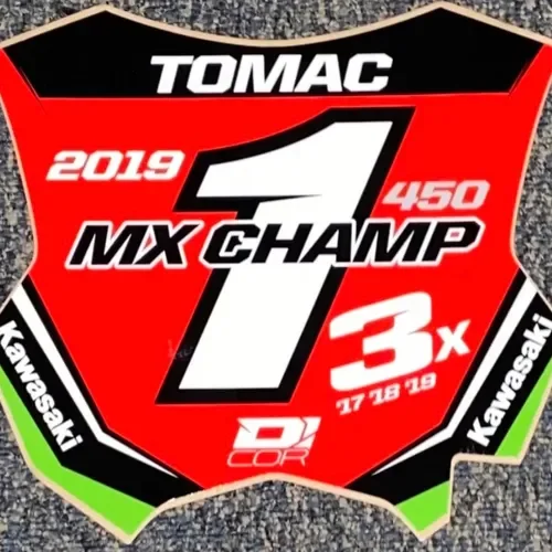 Eli Tomac 2019 3x MX Champ Front Number Plate Decal