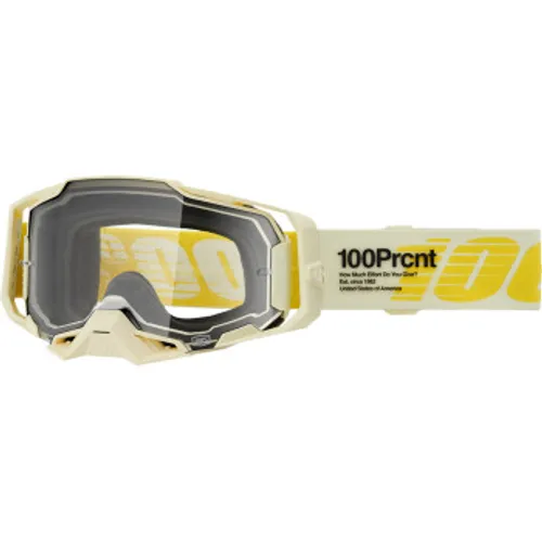 100% Armega Mx Goggles - Barely w/ Clear Lens
