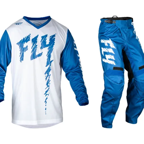 Fly Racing Youth F-16 Gear Combo - True Blue/White