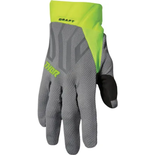 Thor Draft MX Gloves - Gray/Acid